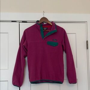 Patagonia Magenta and Teal Fleece Jacket